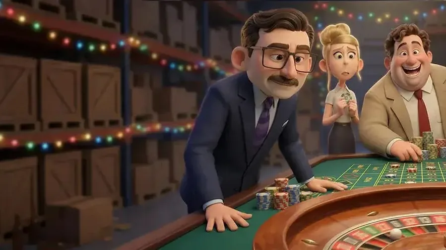 Casinò live SpinBoss: un tavolo della roulette allestito in ufficio — Sicurezza e licenza di SpinBoss